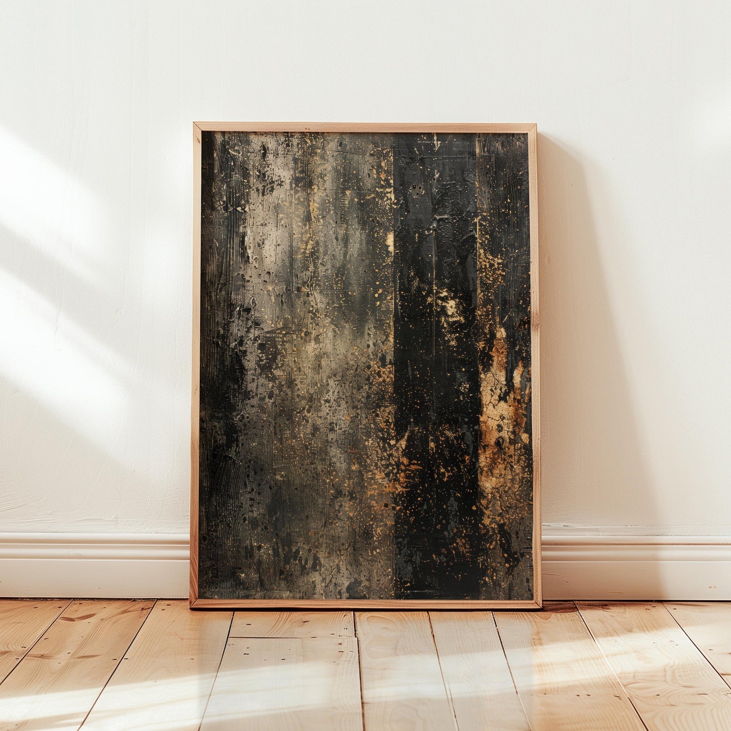 Wabi Sabi Erosion Study Earth Tone Abstract Canvas Print Japandi Wall Art