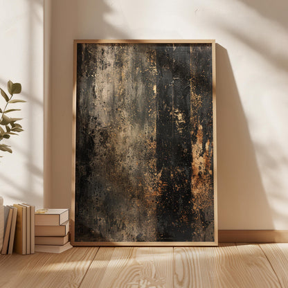 Wabi Sabi Erosion Study Earth Tone Abstract Canvas Print Japandi Wall Art