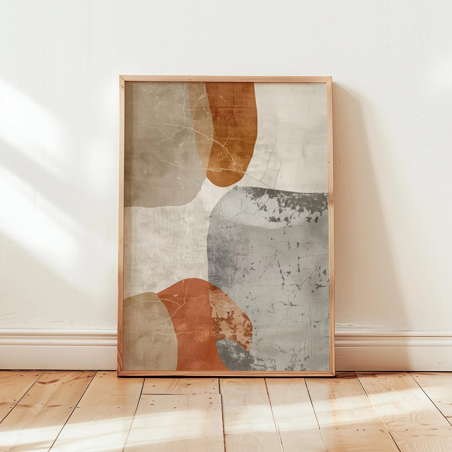 Wabi Sabi Abstract Canvas Print Neutral Earth Tones Japandi