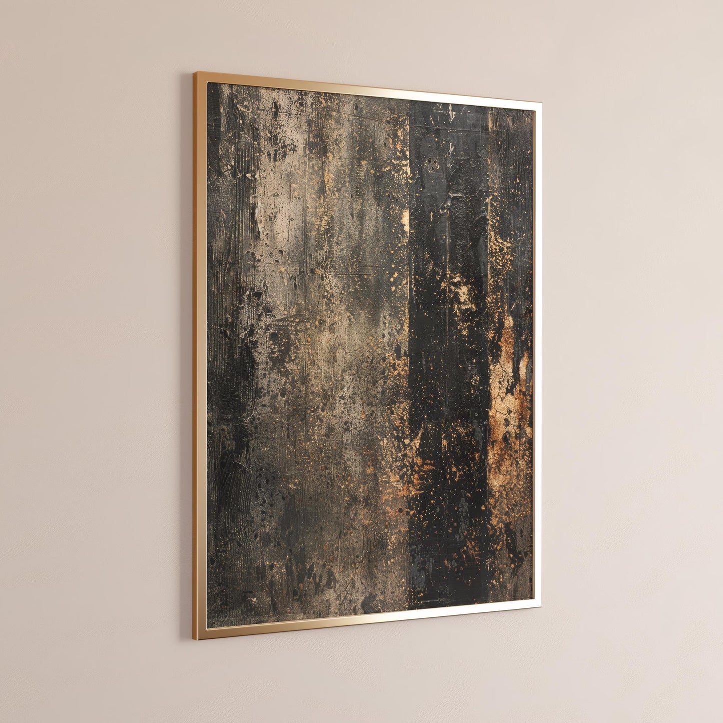 Wabi Sabi Erosion Study Earth Tone Abstract Canvas Print Japandi Wall Art