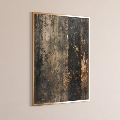 Wabi Sabi Erosion Study Earth Tone Abstract Canvas Print Japandi Wall Art