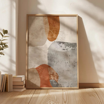 Wabi Sabi Abstract Canvas Print Neutral Earth Tones Japandi